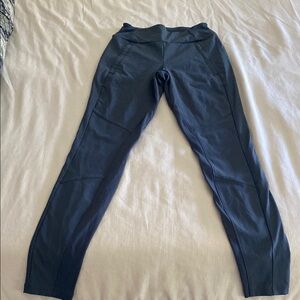 Athleta Blue and Gray Performance Leggings Stretchy Fit